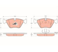TRW Plaquettes de frein Avant pour BMW 3 Coupé (E46) 5 Berline (E39) Plaquettes