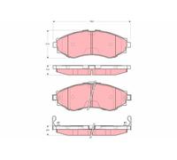 TRW Plaquettes de frein Avant pour CHEVROLET Epica KL1 pour DAEWOO Tosca (V250)