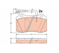 TRW Plaquettes de frein Avant pour CHRYSLER VIPER Convertible Plaquettes de