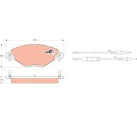 TRW Plaquettes de frein Avant pour CITROËN C5 II 5 portes (RC) C5 II Break (RE)