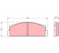 TRW Plaquettes de frein Avant pour FIAT 125 Berline (125) Plaquettes de freins