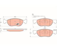 TRW Plaquettes de frein Avant pour FIAT Barchetta (183) Brava 5 portes (182)