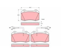 TRW Plaquettes de frein Avant pour FIAT Coupé (175) pour ALFA ROMEO GTV (916C)