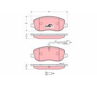TRW Plaquettes de frein Avant pour FIAT Croma II Break (194) Plaquettes de