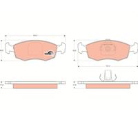 TRW Plaquettes de frein Avant pour FIAT Doblo I Cargo (223) Plaquettes de freins