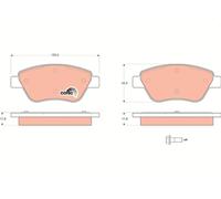 TRW Plaquettes de frein Avant pour FIAT Siena (178, 172, 372) Plaquettes de