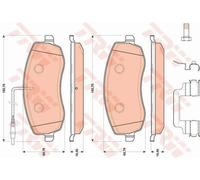 TRW Plaquettes de frein Avant pour FIAT Ulysse II (179) pour LANCIA PHEDRA (179)