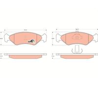 TRW Plaquettes de frein Avant pour FORD Fiesta Mk4 3/5 portes (JAS, JBS) GDB1221