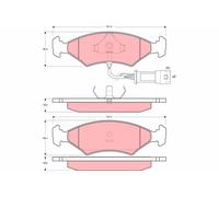 TRW Plaquettes de frein Avant pour FORD Fiesta Mk4 3/5 portes (JAS, JBS) GDB238