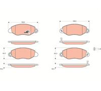 TRW Plaquettes de frein Avant pour FORD Transit Mk5 Van (V184, V185, FA) GDB1461