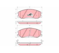 TRW Plaquettes de frein Avant pour HYUNDAI TRAJET (FO) Plaquettes de freins