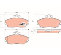TRW Plaquettes de frein Avant pour LAND ROVER Freelander SUV (L314) Plaquettes