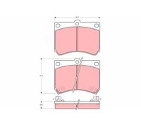 TRW Plaquettes de frein Avant pour MAZDA MX-3 (EC) Plaquettes de freins GDB1029