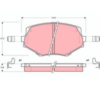 TRW Plaquettes de frein Avant pour MAZDA MX-5 I (NA) MX-5 II (NB) Plaquettes de