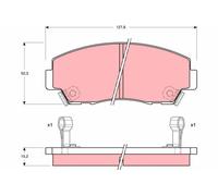 TRW Plaquettes de frein Avant pour MAZDA Série B Pick-up (UF) Plaquettes de