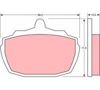 TRW Plaquettes de frein Avant pour MG MGR V8 pour AUSTIN PRINCESS 2 Plaquettes