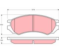 TRW Plaquettes de frein Avant pour NISSAN PRIMERA (P10) PRIMERA Hatchback (P10)
