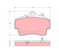 TRW Plaquettes de frein Avant pour PORSCHE 911 (996) BOXSTER (986) Plaquettes de