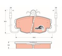 TRW Plaquettes de frein Avant pour RENAULT Clio I 3/5 portes (B/C57, 5/357)