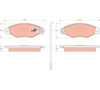 TRW Plaquettes de frein Avant pour RENAULT KANGOO Express (FC0/1) KANGOO (KC0/1)