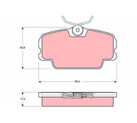 TRW Plaquettes de frein Avant pour SAAB 900 I Combi Coupe 900 I Cabriolet GDB434