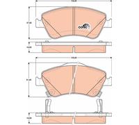 TRW Plaquettes de frein Avant pour TOYOTA AURIS Plaquettes de freins GDB3481