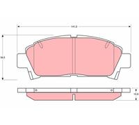 TRW Plaquettes de frein Avant pour TOYOTA AVENSIS Liftback (T22) Plaquettes de