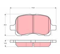 TRW Plaquettes de frein Avant pour TOYOTA COROLLA Compact (E11) COROLLA (E11)