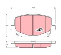 TRW Plaquettes de frein Avant pour TOYOTA PREVIA (MCR3, ACR3, CLR3) Plaquettes