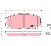 TRW Plaquettes de frein Avant pour TOYOTA Rush II SUV (F700) Plaquettes de