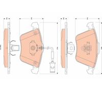 TRW Plaquettes de frein Avant pour VOLVO V50 (545) S40 II (544) Plaquettes de