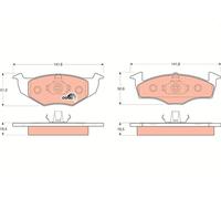 TRW Plaquettes de frein Avant pour VW GOLF III (1H1) Polo Classic (6V2) GDB1218