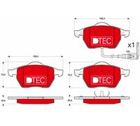 TRW Plaquettes de frein Avant pour VW Golf V 3/5 portes (1K1) Bora Berline (1J2)
