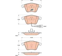 TRW Plaquettes de frein Avant pour VW GOLF VI (5K1) SCIROCCO (137, 138) GDB1809