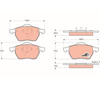TRW Plaquettes de frein Avant pour VW Passat B5 GP Break (3BG, 3B6) Plaquettes