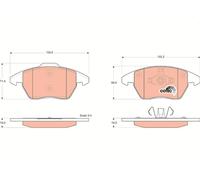 TRW Plaquettes de frein Avant pour VW Polo V 3/5 portes (6R1, 6C1) Plaquettes de