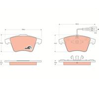TRW Plaquettes de frein Avant pour VW Touareg I (7LA, 7L6, 7L7) Plaquettes de