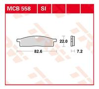 Jeu de plaquettes de frein TRW MCB558SI
