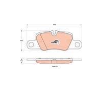 TRW Plaquettes De Frein GDB1849 Porsche 911 (Typ 991) (2011->) 3,0 - 272kw 369cv