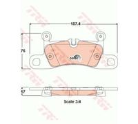 TRW Plaquettes De Frein GDB1875 Pour Porsche Cayenne 92A