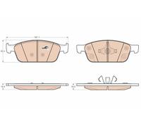 TRW Plaquettes De Frein GDB2009 Avant Ford Focus Berline (CB8) 1,6 70Kw 95CV TDC