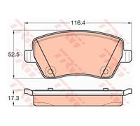 TRW Plaquettes De Frein GDB2017 Pour Mercedes-Benz Citan Kombi/Tourer 415