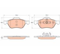 TRW Plaquettes De Frein GDB2053 Pour Renault Laguna Coupé 2005→ Asse Avant