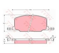 TRW Plaquettes De Frein GDB798 Pour Lexus ES F1 F2