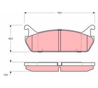 TRW Plaquettes De Frein GDB887 Mazda 323 Berline (BG) (1989->) 1,4 - 49kW 66CV
