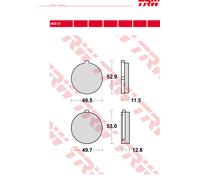 TRW – Jeu de plaquettes de frein avant MCB72 organique pour Suzuki GS400/GS500/GS750/GS1000/GT250