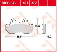TRW Plaquettes De Frein MCB 512
