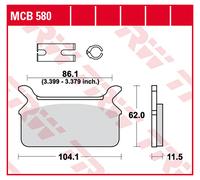 TRW Plaquettes De Frein MCB 580