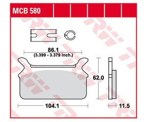 TRW Plaquettes De Frein MCB 580