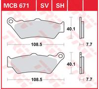 TRW Plaquettes De Frein MCB 671